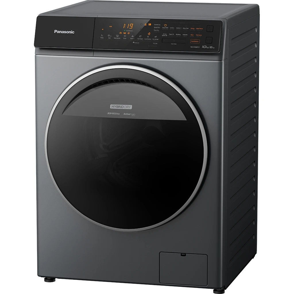 Máy giặt sấy Panasonic Inverter 10 kg giặt 6 kg sấy NA-S106FC1LV