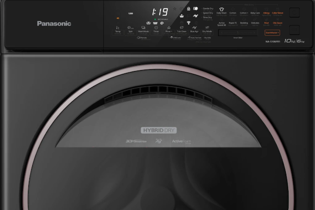 Máy giặt sấy Panasonic giặt 10kg sấy 6kg NA-S106FR1PV
