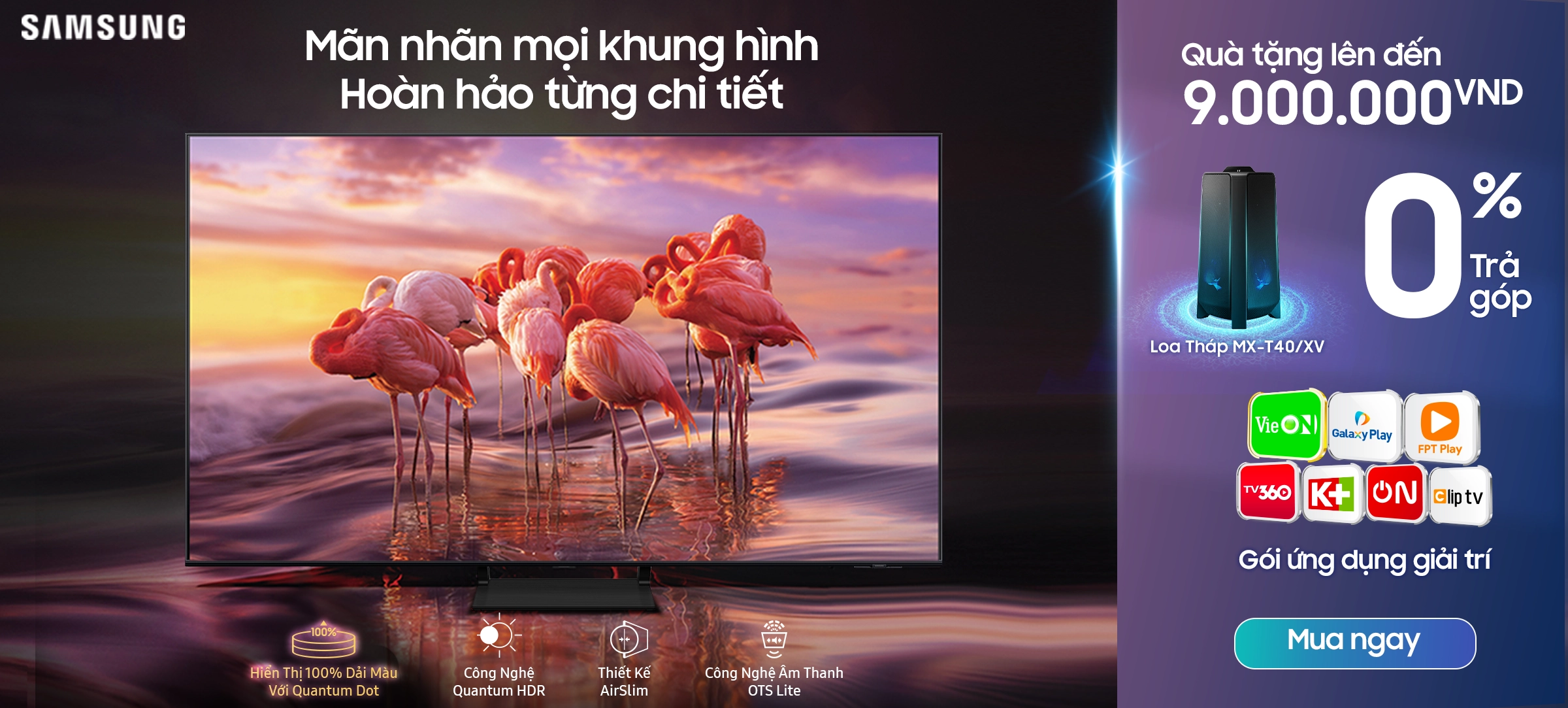 Samsung QLED Tivi quà chất hình ảnh đỉnh cao