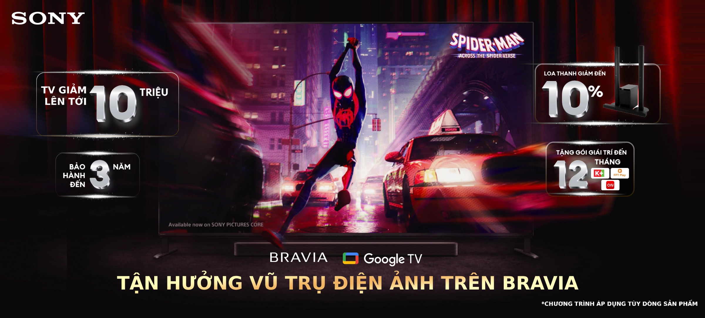 Giải trí vũ trụ điện ảnh cùng Sony Bravia Google TV