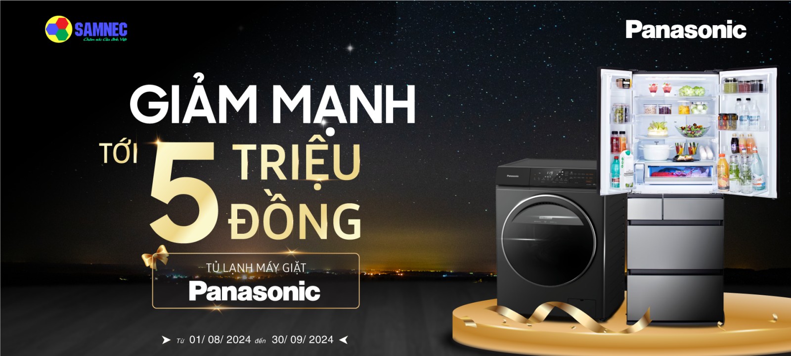 Máy giặt tủ lạnh Panasonic giảm tới 5 triệu đồng