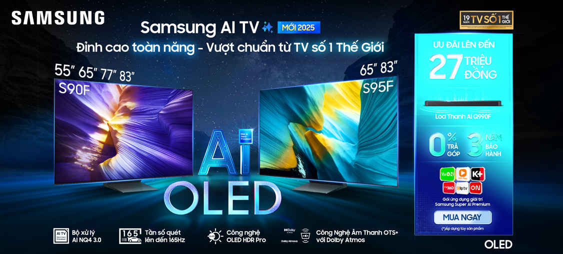 Samsung AI TV Đỉnh cao toàn năng - vượt chuẩn từ TV số 1 thế giới 
