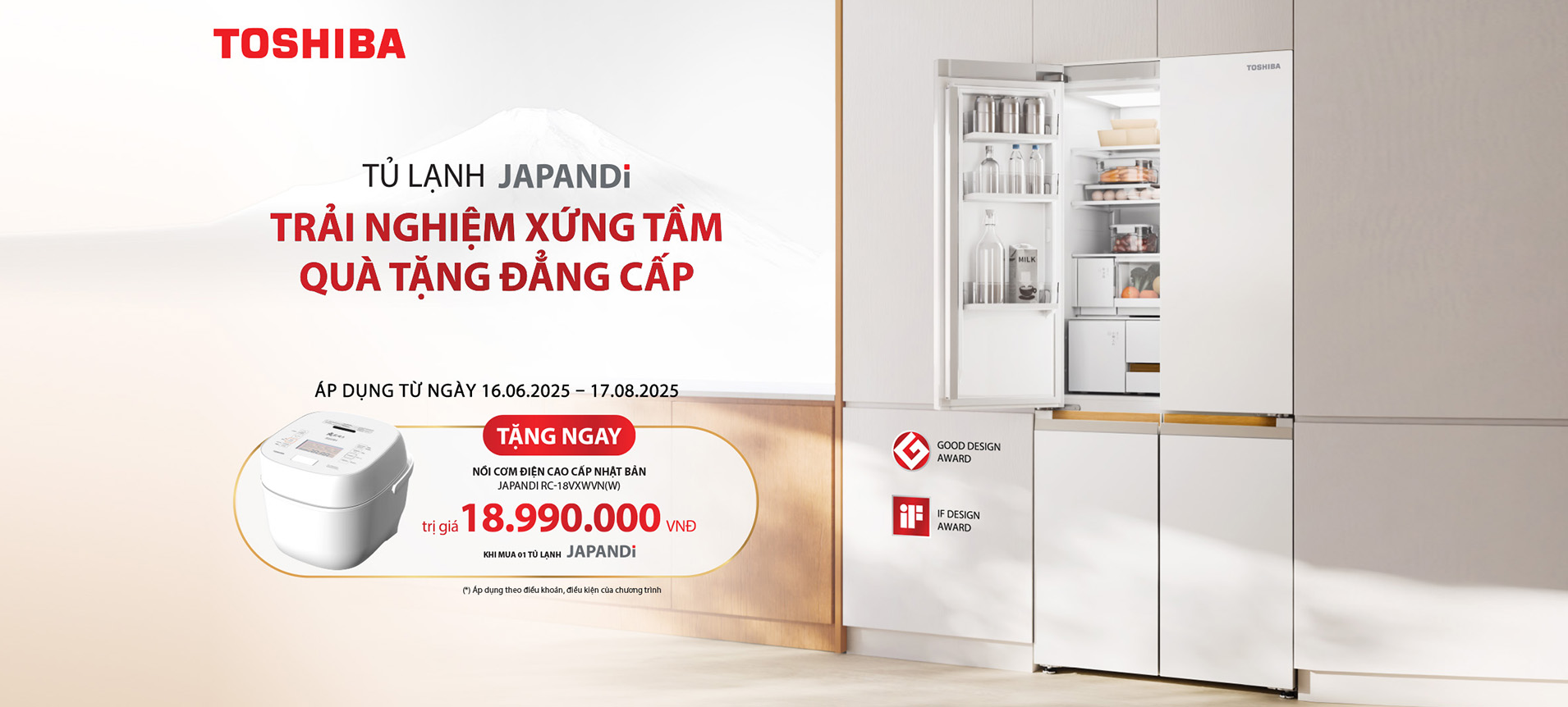 TỦ LẠNH JAPANDI TRẢI NGHIỆM XỨNG TẦM QUÀ TẶNG ĐẲNG CẤP