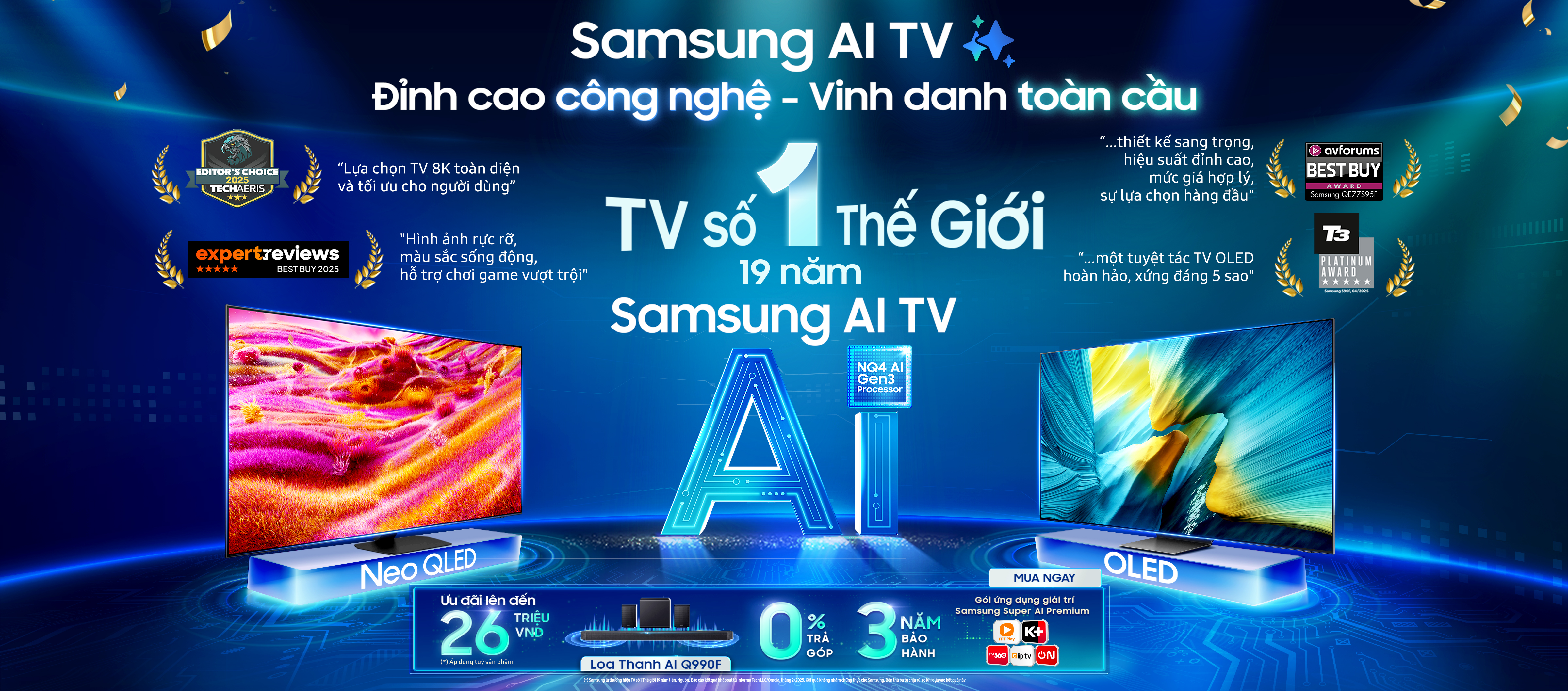 Samsung AI TV Đỉnh cao công nghệ - Vinh danh toàn cầu