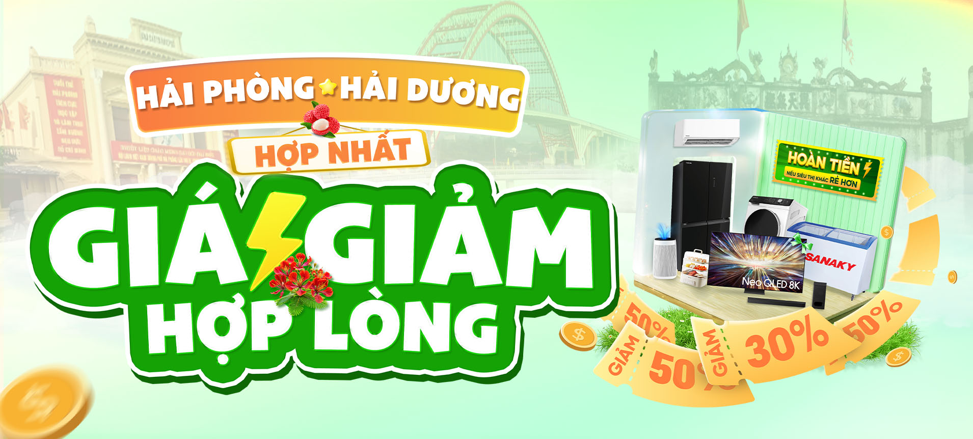 HẢI PHÒNG + HẢI DƯƠNG HỢP NHẤT GIÁ GIẢM HỢP LONG