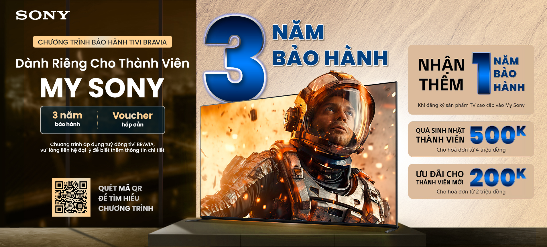 CHƯƠNG TRÌNH BẢO HÀNH TIVI BRAVIA