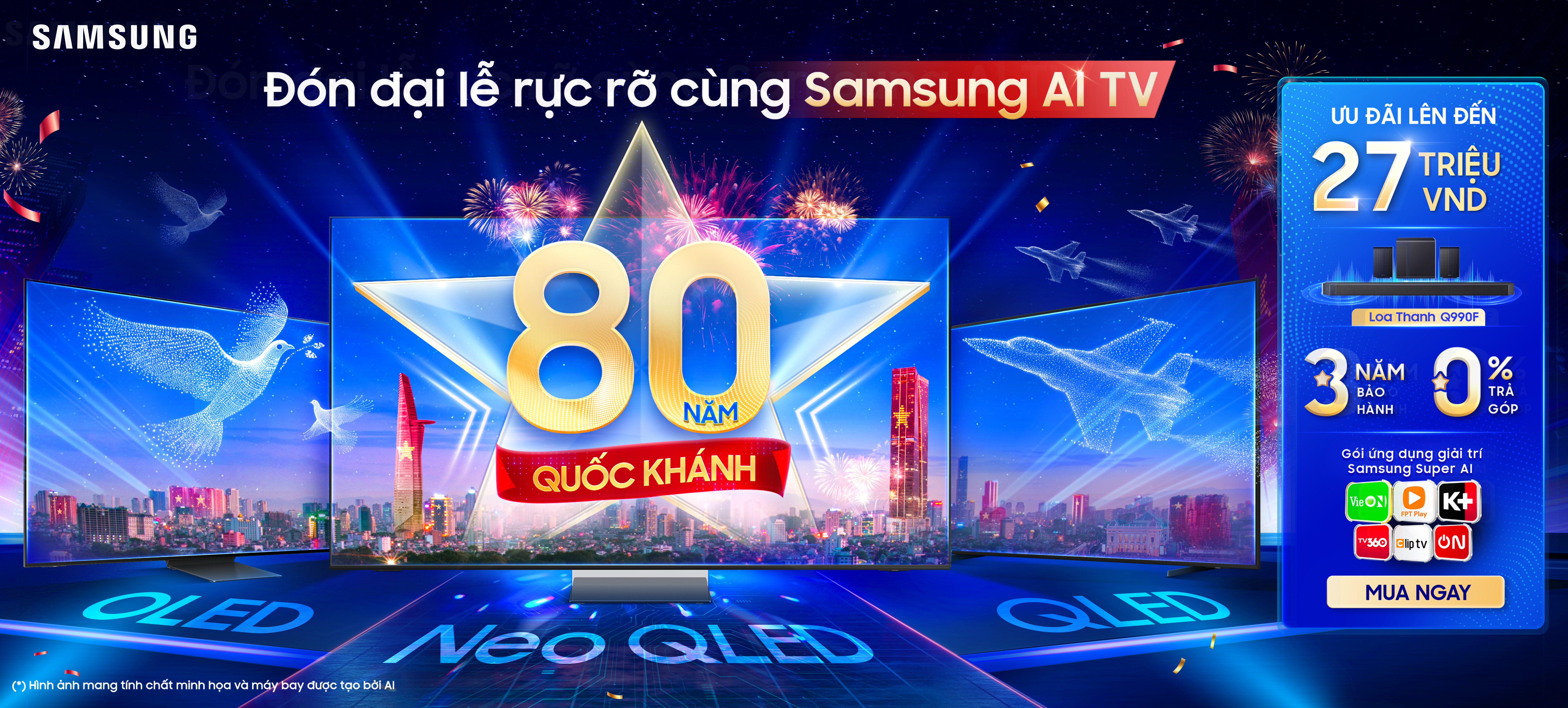 Đón đại lễ rực rỡ cùng Samsung Al TV