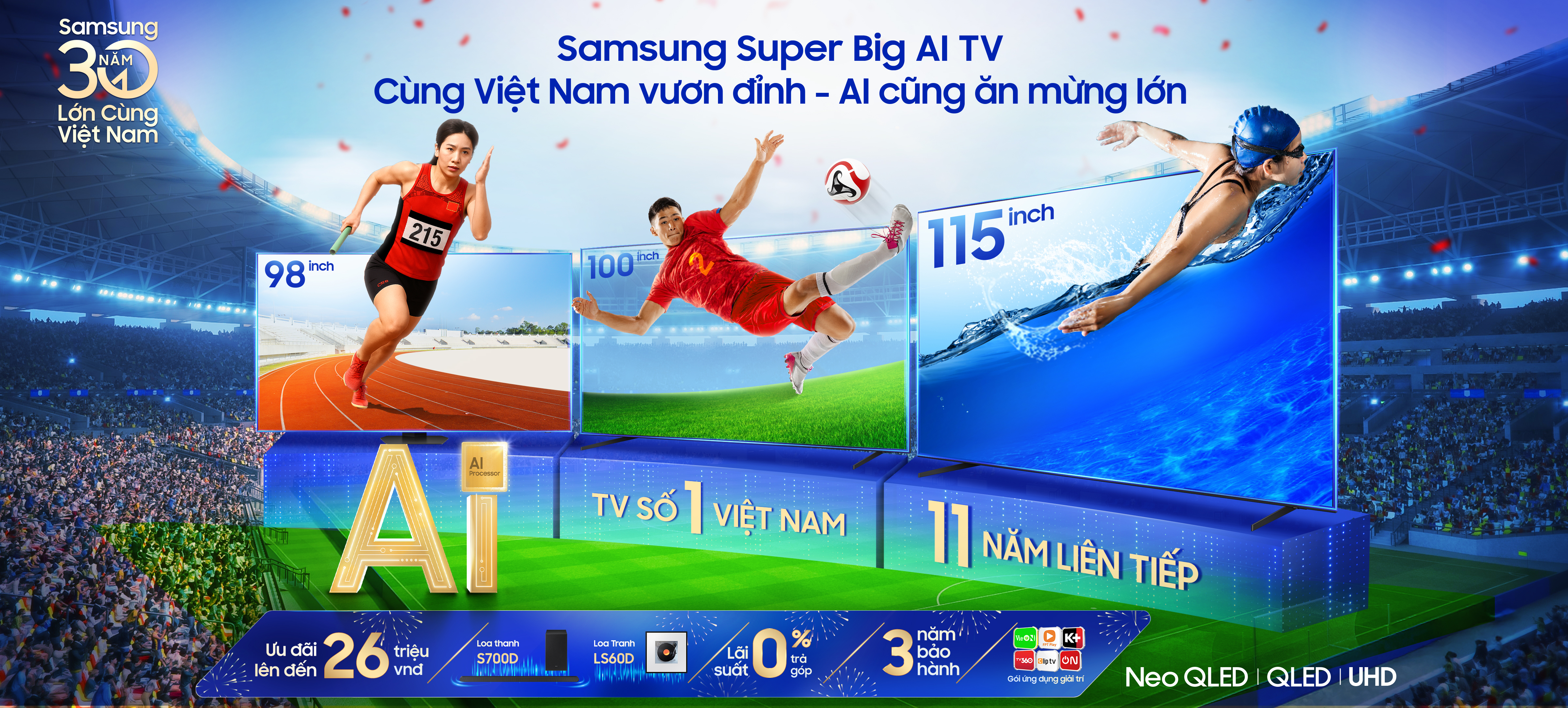 TV Samsung Siêu To - 30 năm - 1 Vị Thế
