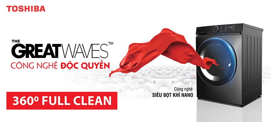 Máy giặt Toshiba giặt sạch công nghệ Nhật