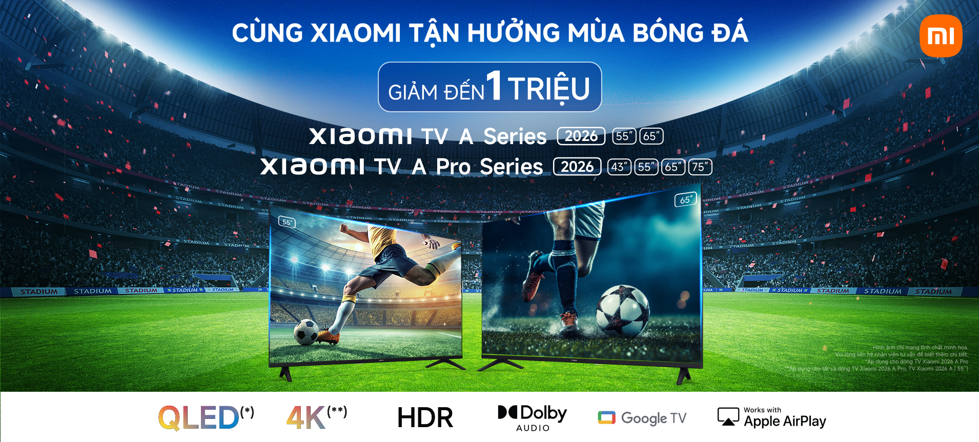 Xiaomi mùa bóng- Giảm nóng 1 Triệu !