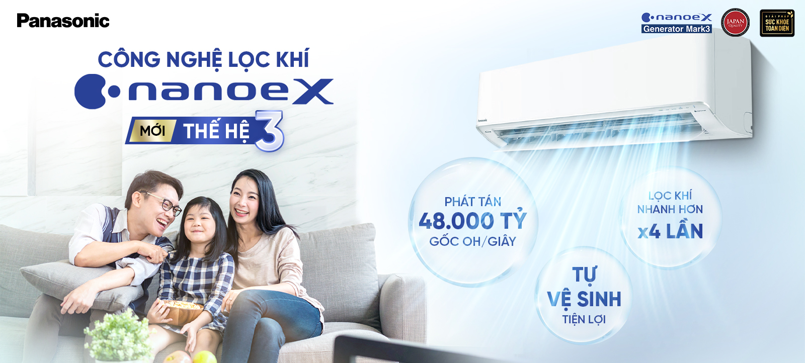 Công nghệ Nano X Mark 3 - Điều hòa Panasonic 