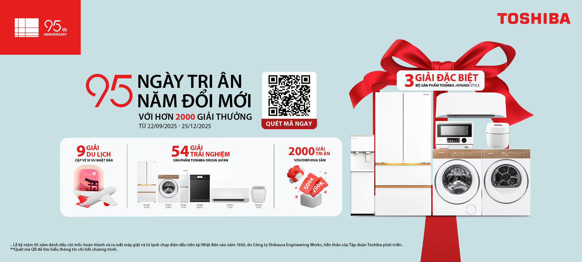 Mừng sinh nhật 95 năm TOSHIBA