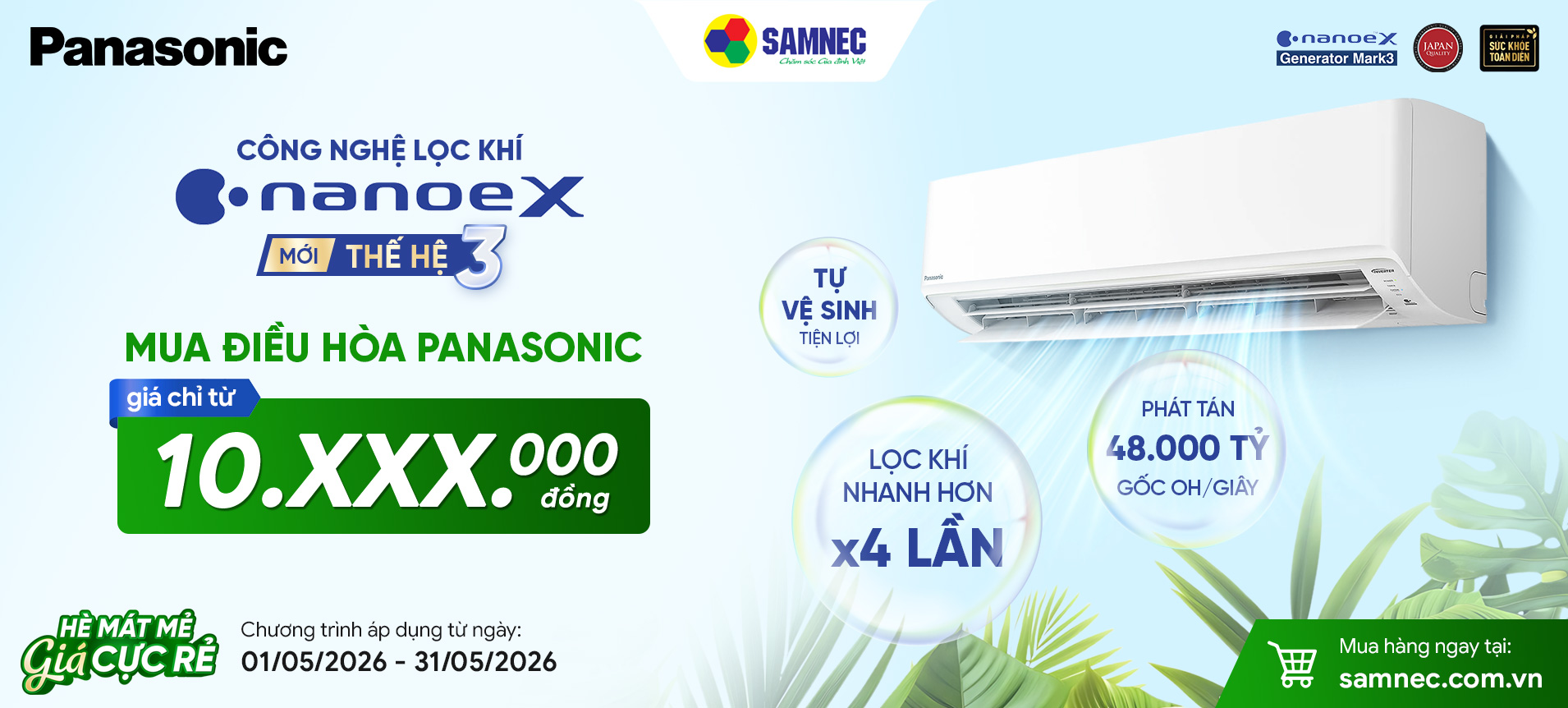 Công nghệ Nano X Mark 3 - Điều hòa Panasonic 