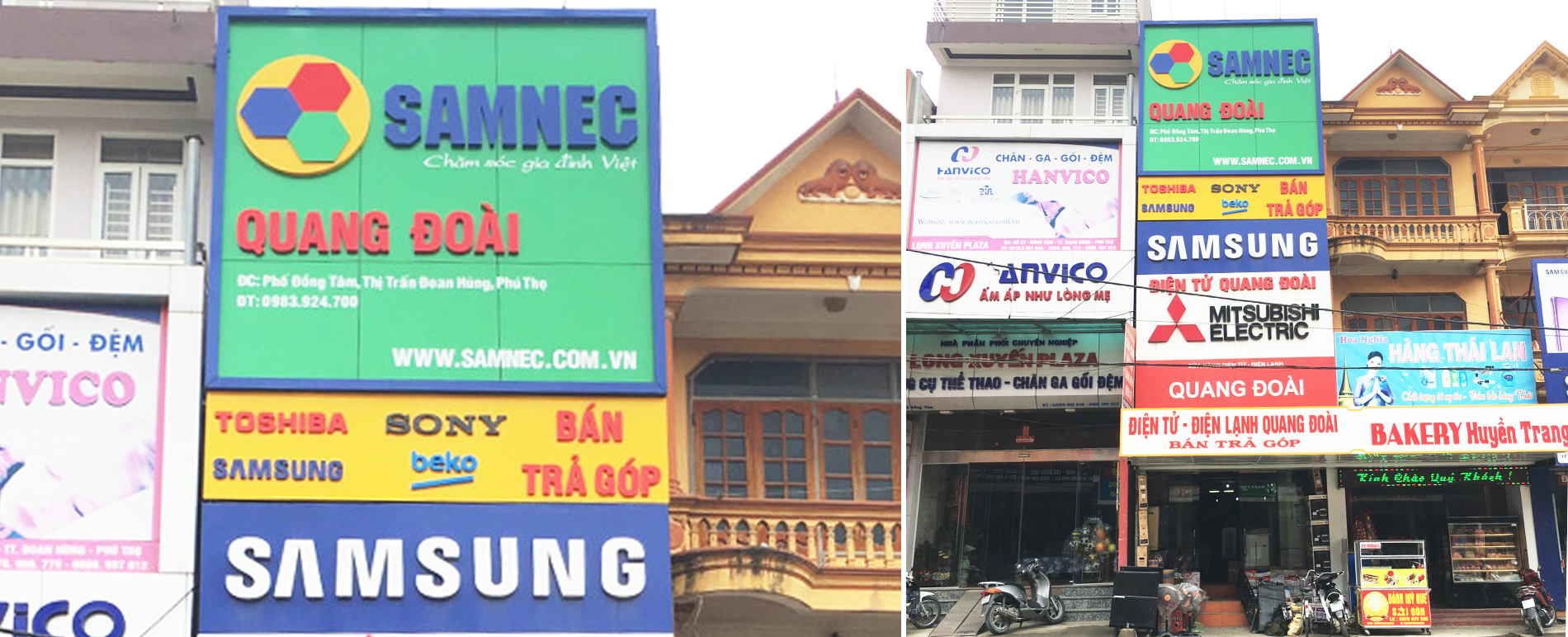 Đại lý Samnec hệ thống Quang Đoài