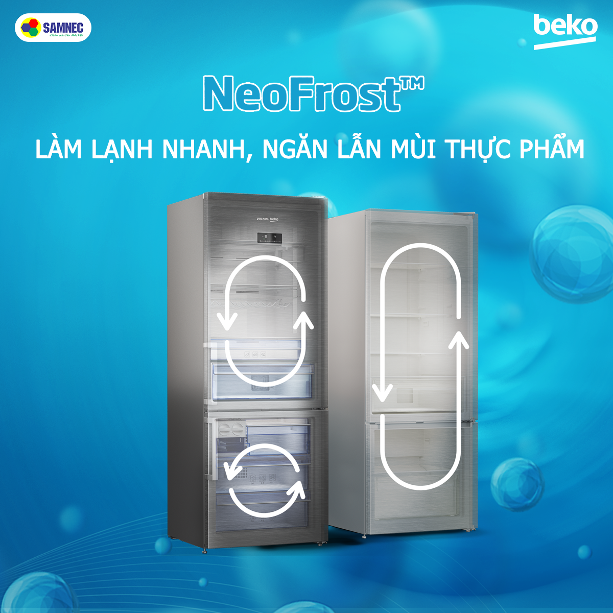 Các công nghệ nổi trội có trong tủ lạnh Beko