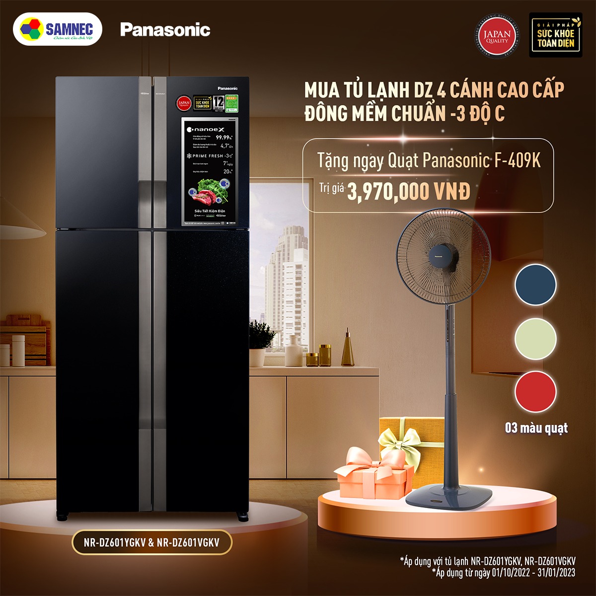 MUA TỦ LẠNH DZ 4 CÁNH CAO CẤP