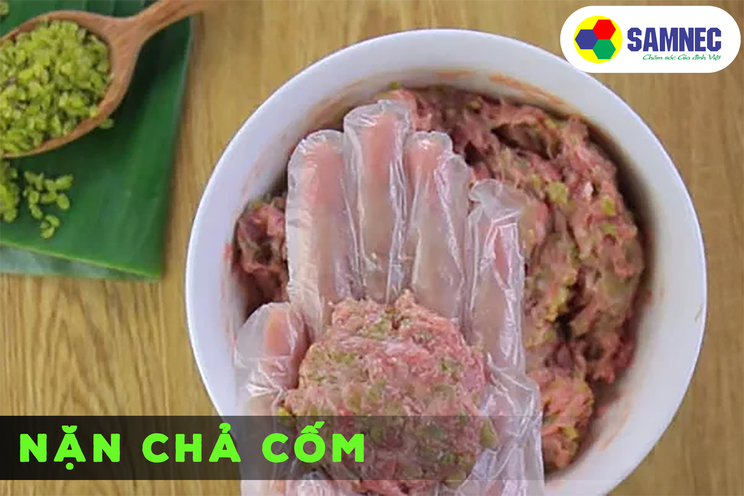 Tạo hình và hấp chả cốm