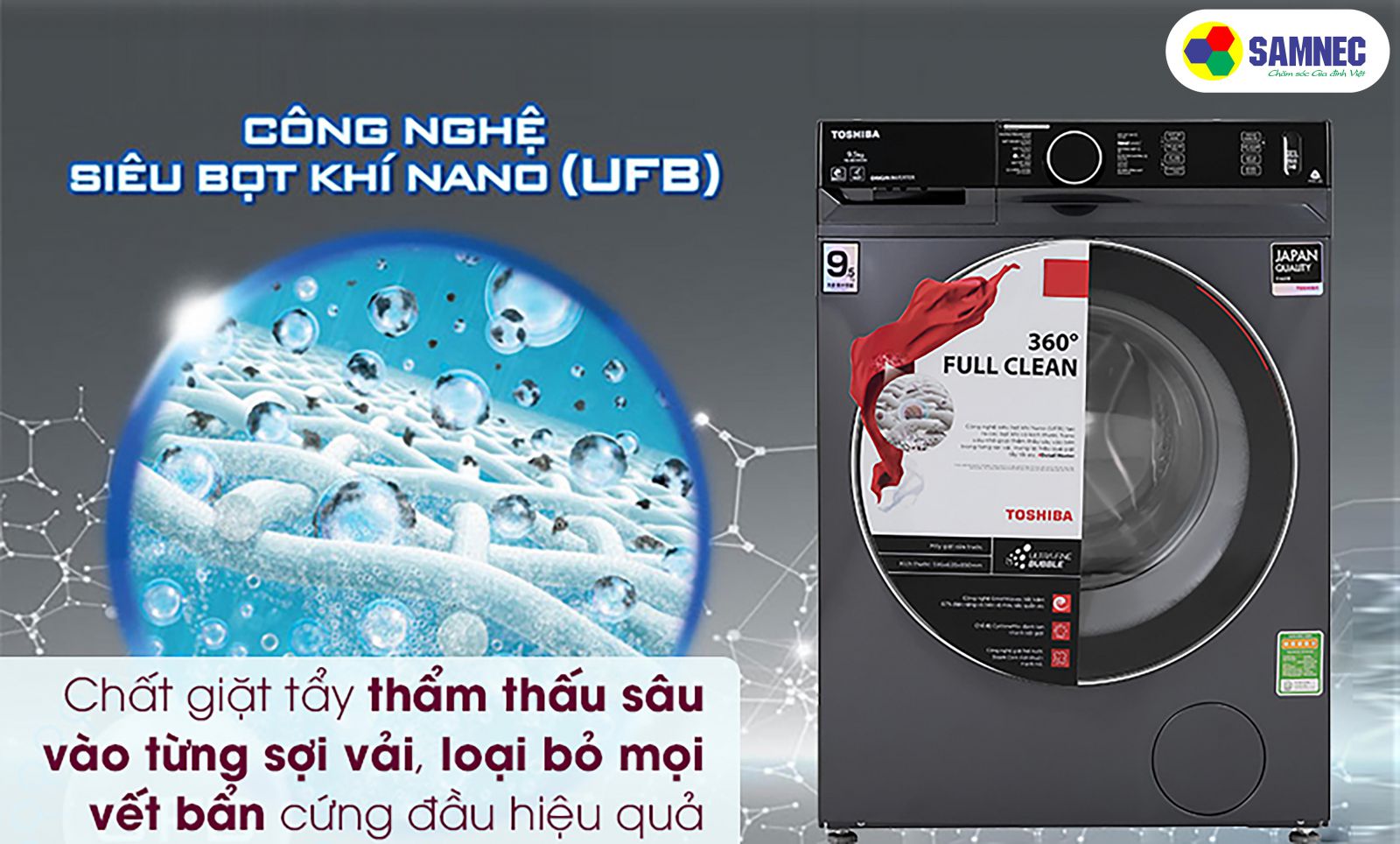 Công nghệ UFB trên máy giặt Toshiba