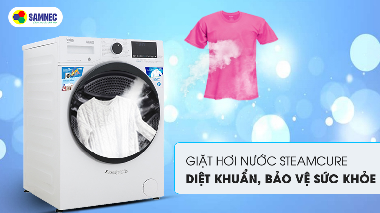 Giặt hơi nước Steamcure trên máy giặt Beko