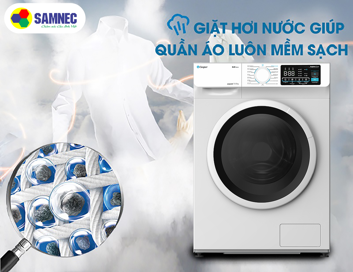 Công nghệ giặt nước nóng.