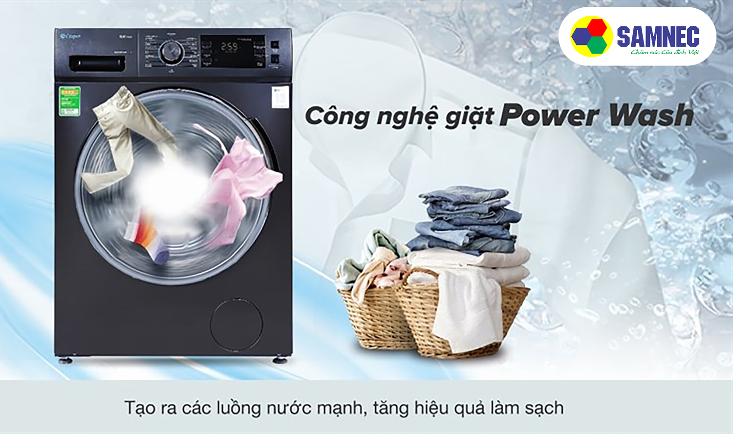 Chế độ giặt mạnh mẽ Power Wash