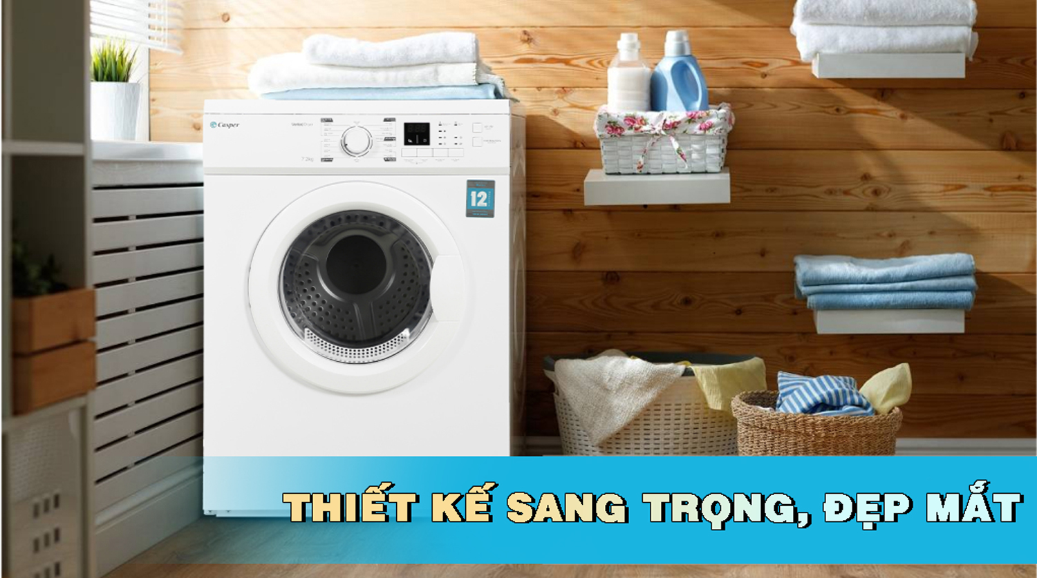 Thiết kế máy giặt Casper sang trọng, đẹp mắt