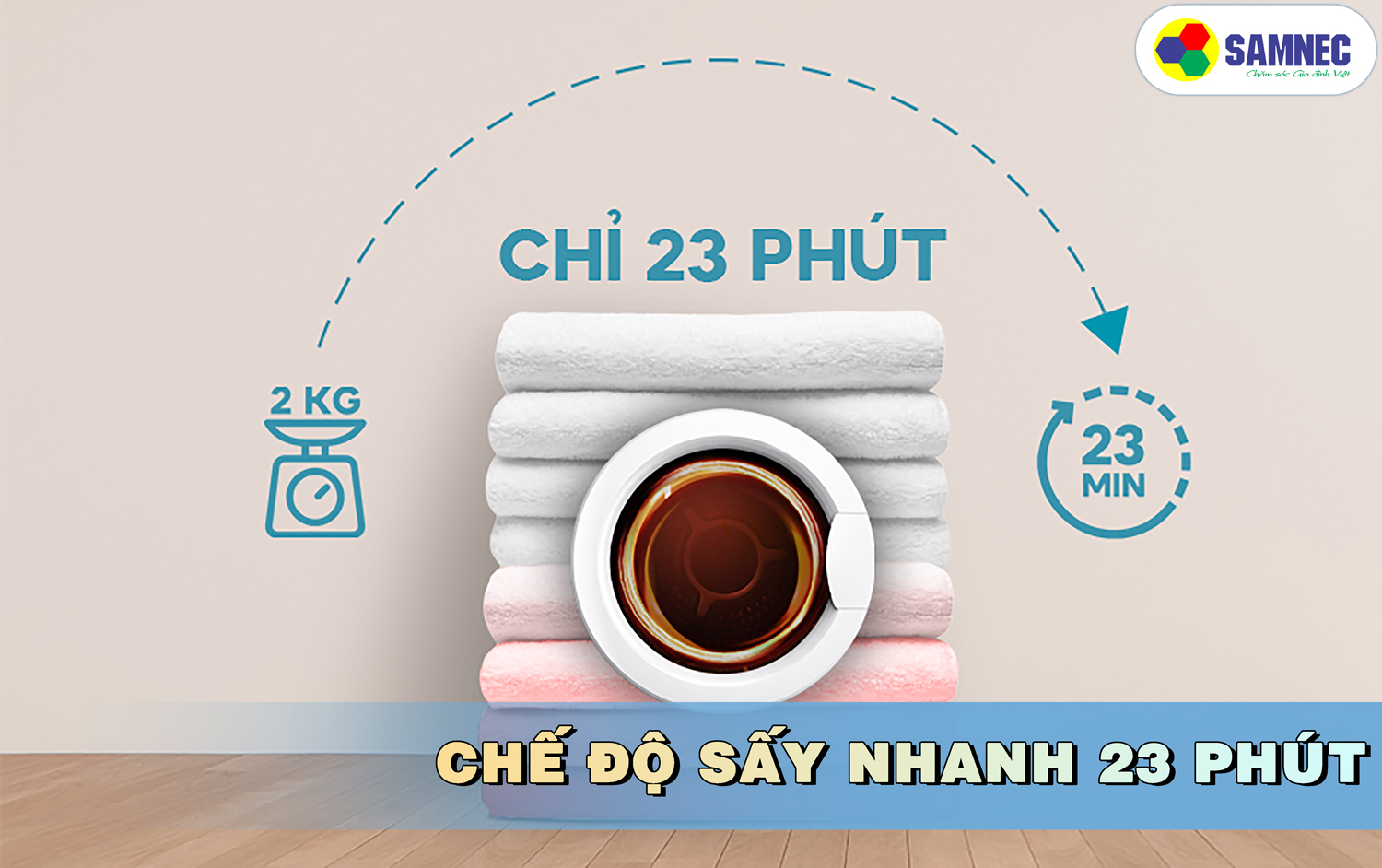 Sấy nhanh 23 phút tren casper