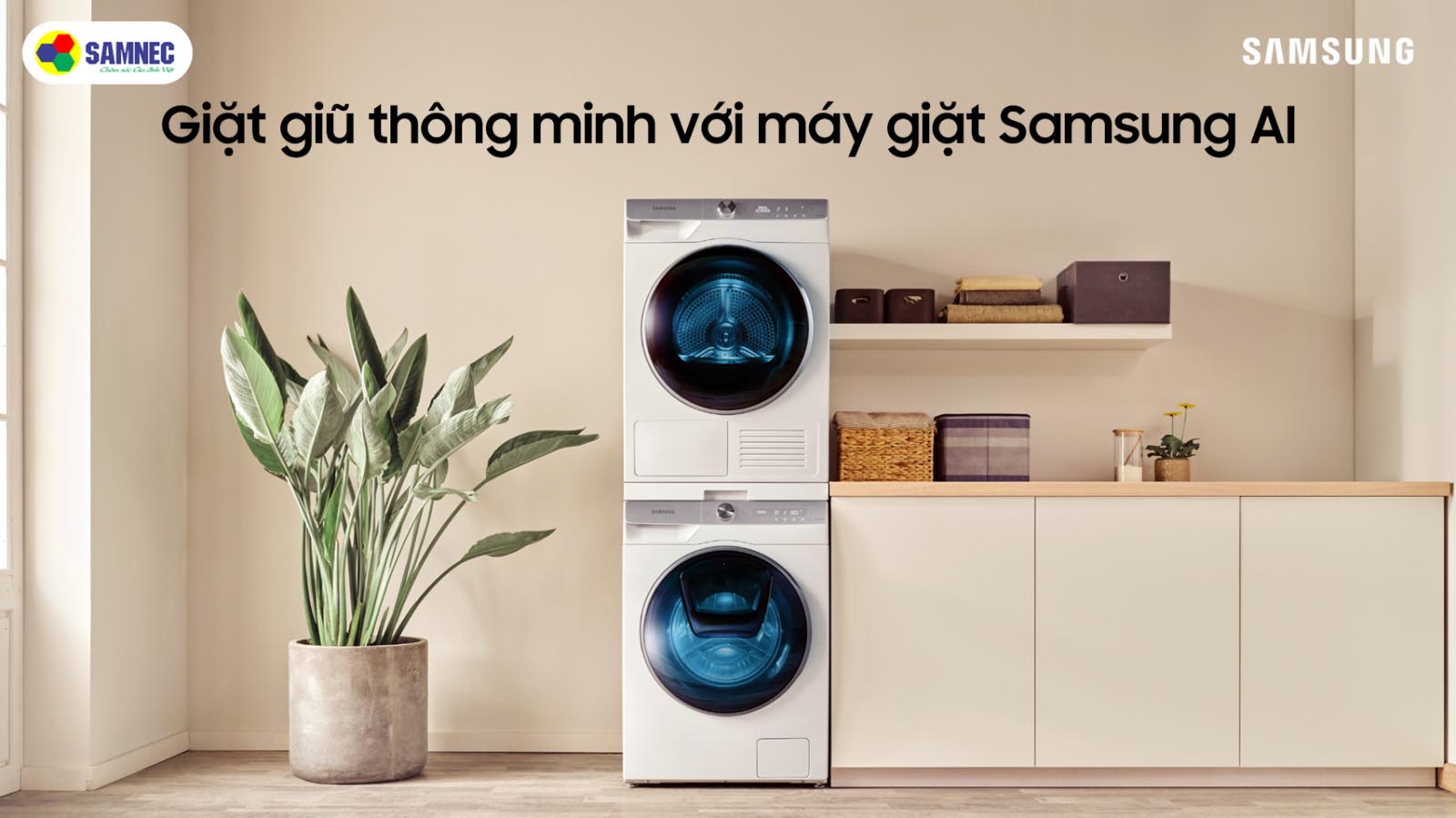 Công nghệ AI Wash của máy giặt Samsung