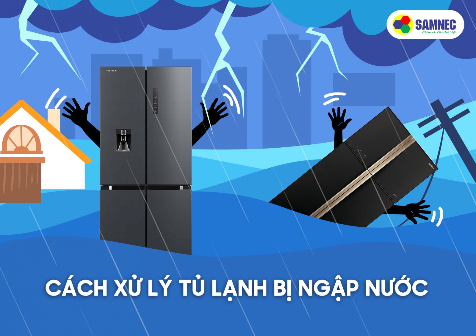 Tủ lạnh ngậm nước