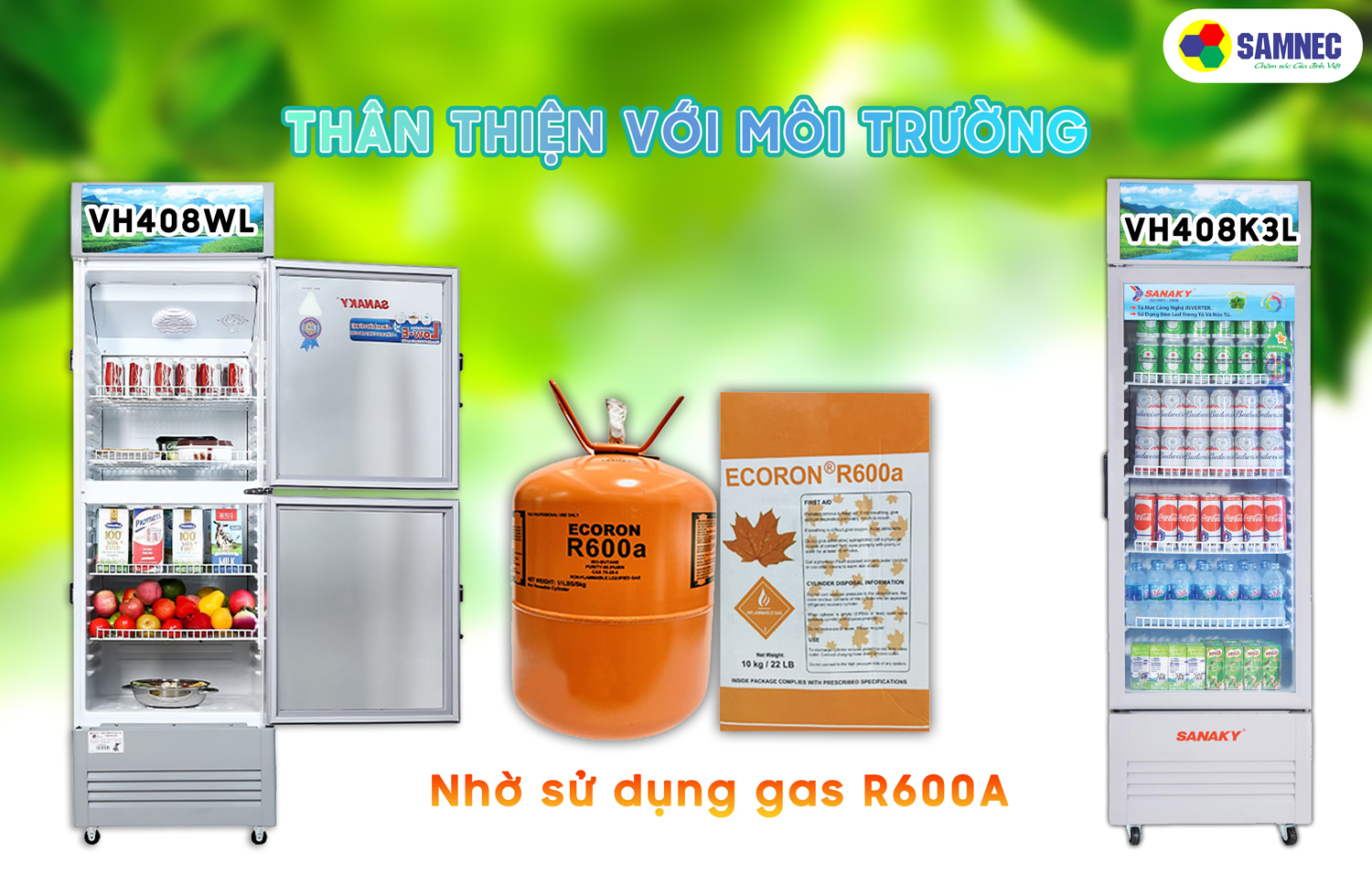 Sử dụng ga R600a thân thiện môi trường