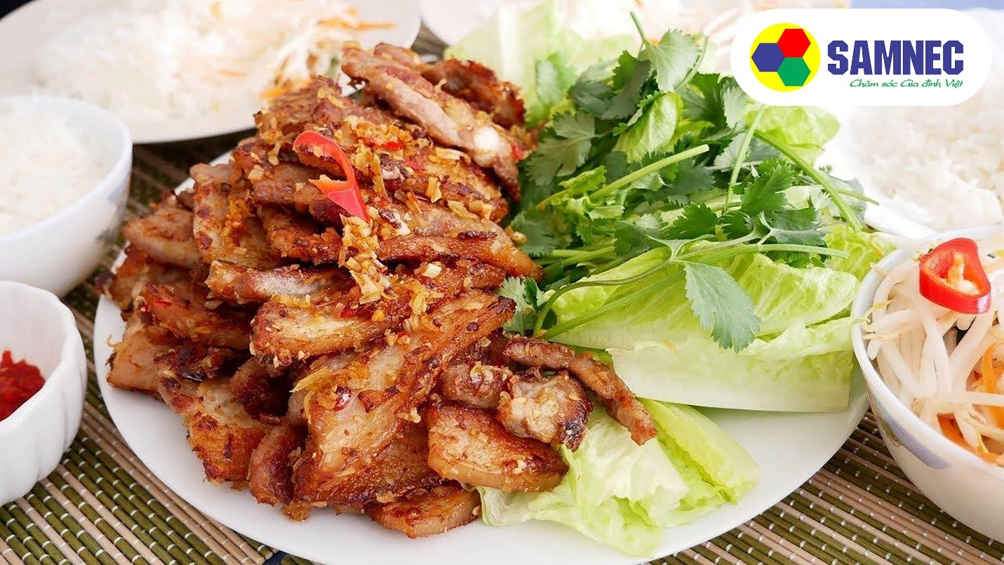trình bày thịt nướng