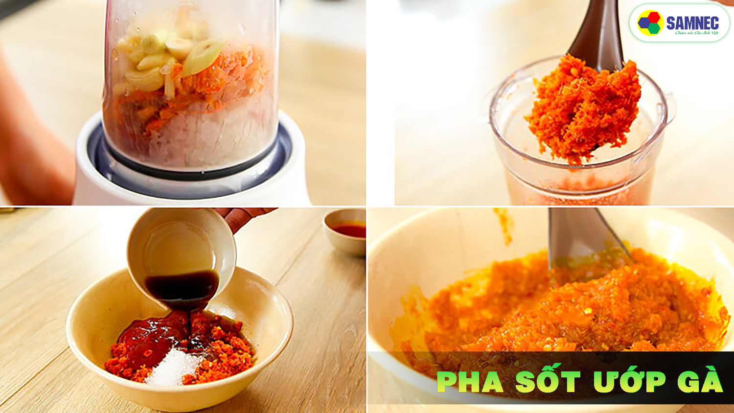 Pha nước sốt ướp gà