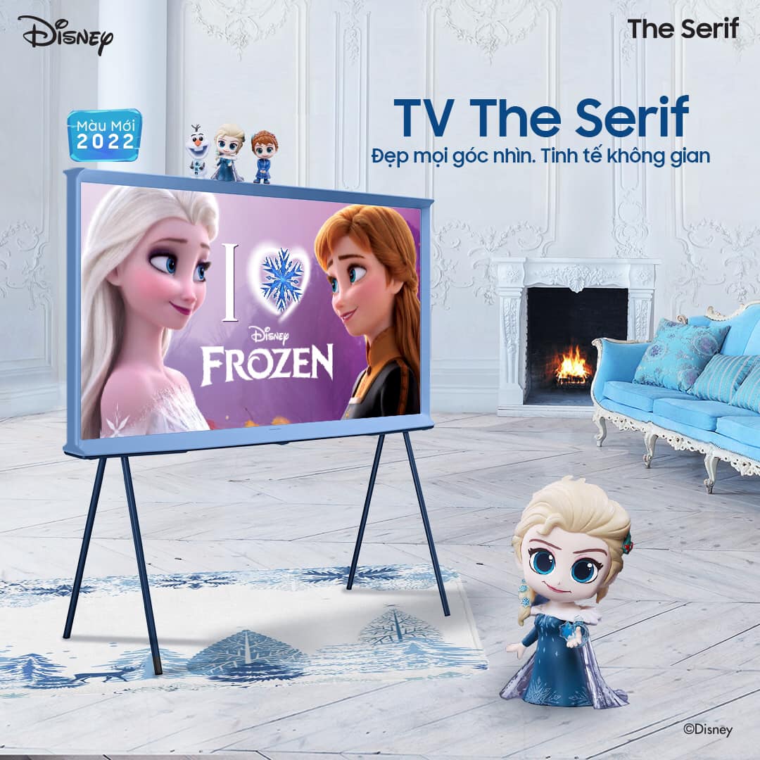 Màu xanh tivi samsung the serif