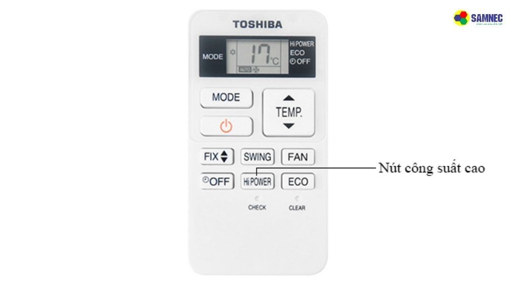 Bật chế độ công suất mạnh Hi Power