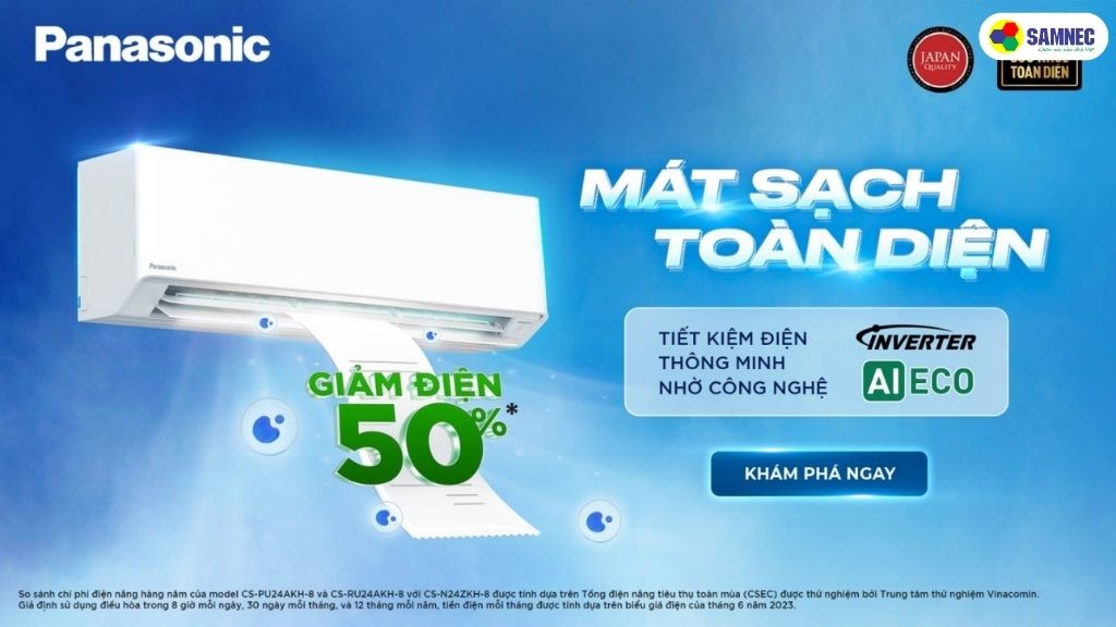 Tiết kiệm năng lượng hiệu quả nhờ Inverter & công nghệ thông minh AI.ECO