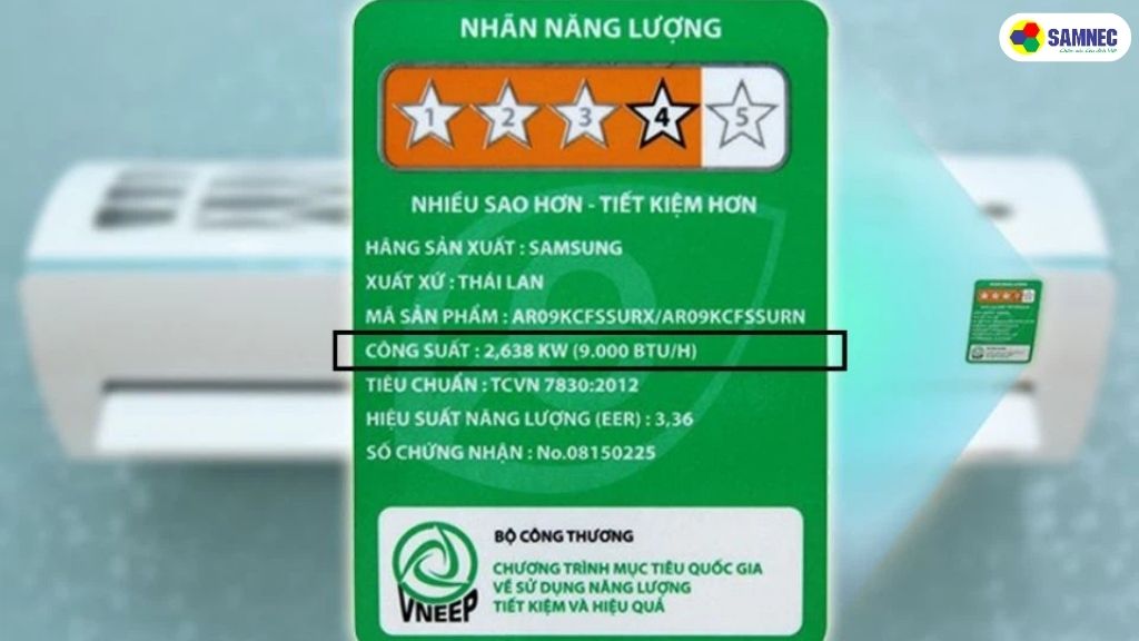 Tính theo công suất trung bình