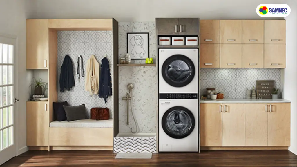 ưu điểm máy giặt và máy sấy chồng lên nhau