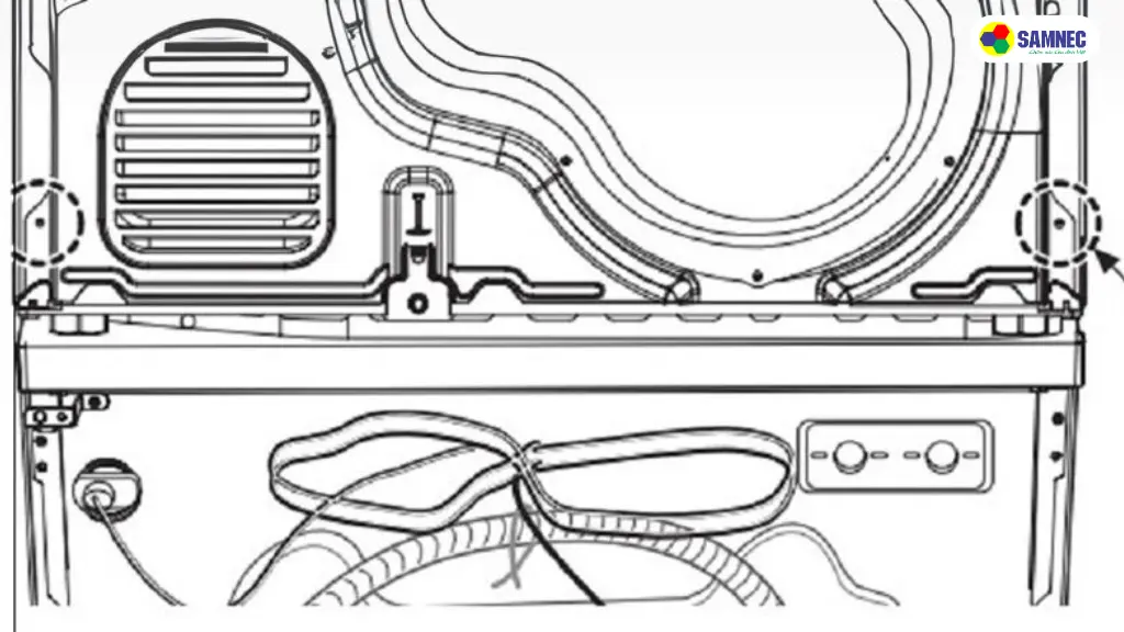  máy giặt và máy sấy chồng lên nhau