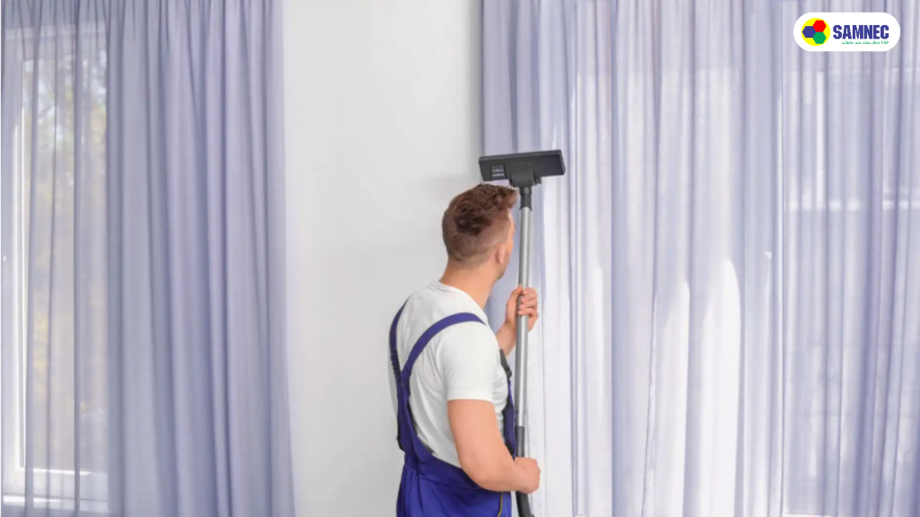 giặt rèm cửa bằng máy giặt