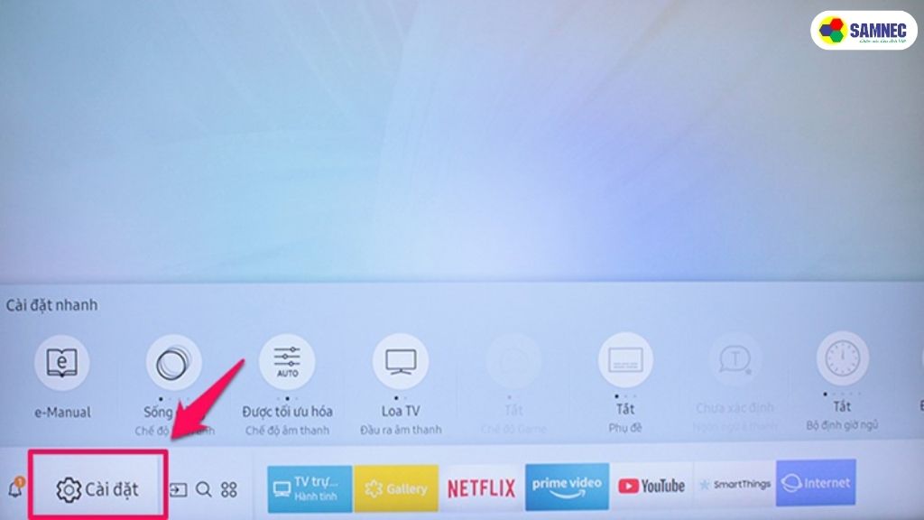 Cập nhật lại phần mềm mới nhất tivi Samsung
