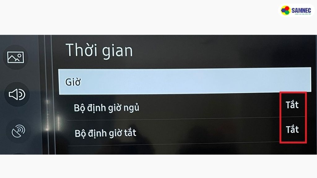Cài đặt hẹn giờ ngủ