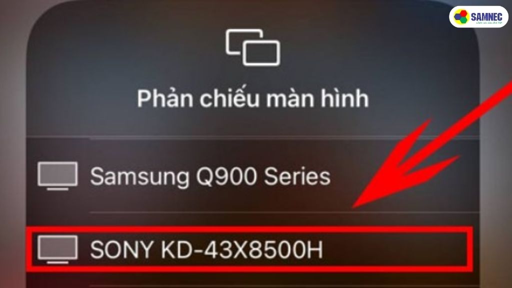 Kết nối qua ứng dụng AirScreen trên điện thoại