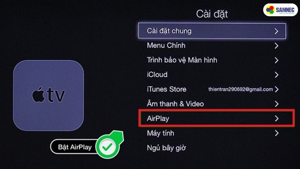 Kết nối qua AirPlay