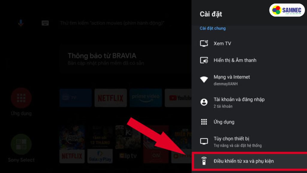 Cách kết nối tivi Sony với loa Bluetooth 