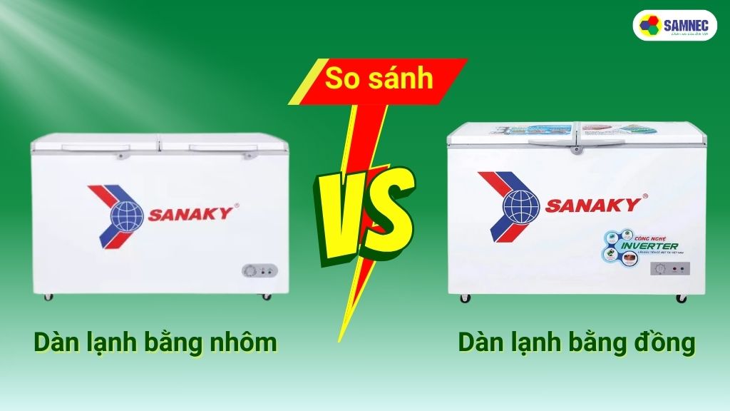 So sánh tủ đông dàn lạnh bằng đồng và nhôm
