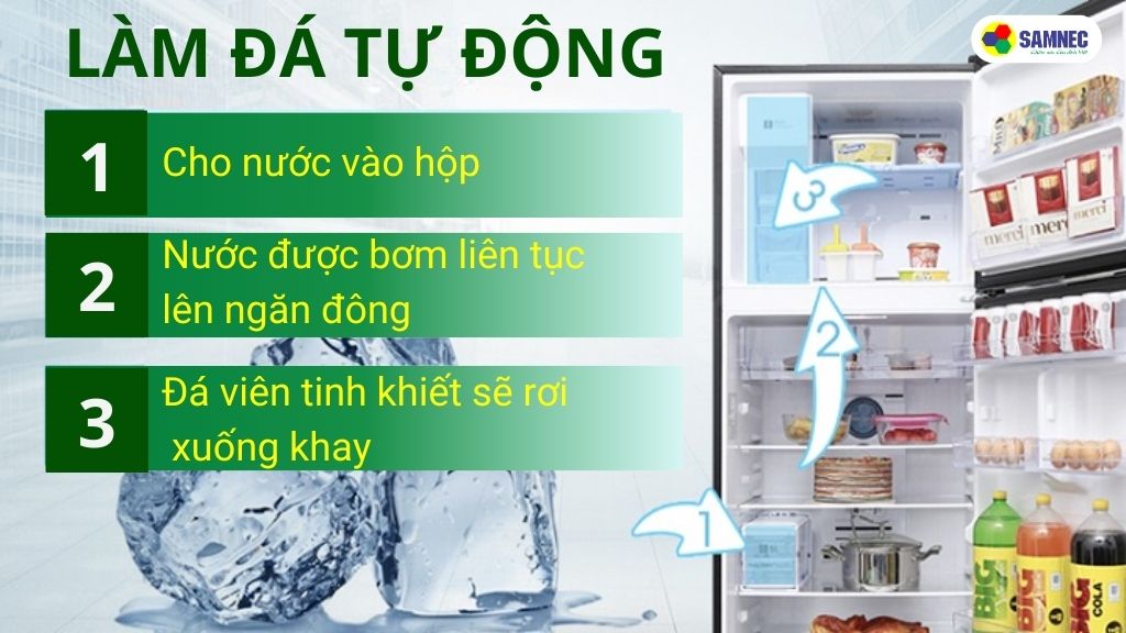 Lợi ích chức năng làm đá tự động tủ lạnh Samsung