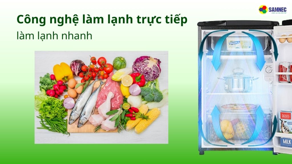 Công nghệ làm lạnh trực trực tiếp trên tủ lạnh
