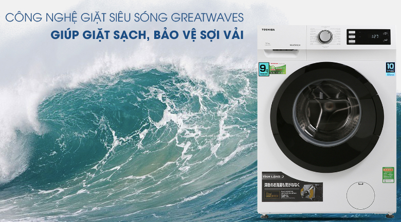 Công nghệ Greatwaves siêu sóng trong máy giặt Toshiba