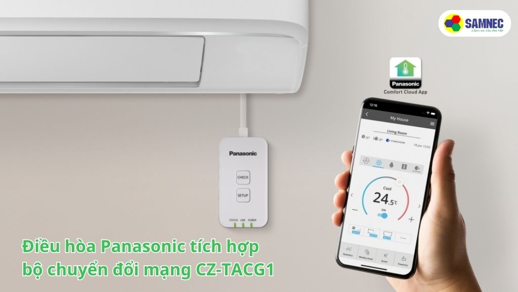 Điều hòa Panasonic tích hợp bộ chuyển đổi mạng CZ-TACG1
