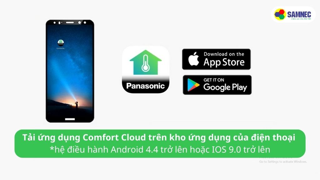 Bước tải ứng dụng Comfort Cloud trên kho ứng dụng của điện thoại